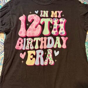 Black Graphic Birthday Shirt